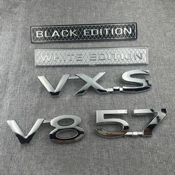 BLACK EDITION HVID UDGAVE VXS VXR 5.7 V8 For Toyota Land Cruiser FJ120 LC200 Fender Side Kuffert Logo Badge Mærkat 08-19