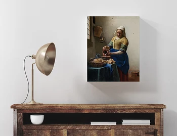 Den Malkepige Af Johannes Vermeer Væg Kunst, Lærred, Plakat og Print på Lærred Maleri Dekorative Billede til stuen Home Decor