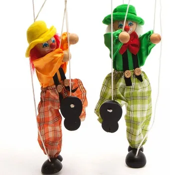 Børn, træ-marionet dukke-dukke legetøj/ Børn baby skygge marionet for at fortælle, legetøj, gratis fragt