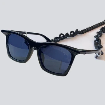 Luksus Square Solbriller Kvinder Med Kæden Helt Nye Farverige solbriller Kvindelige UV400