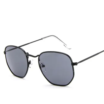 2019 Mode Solbriller Kvinder Brand Designer Lille Ramme Polygon Klar Linse Sunglasse Unisex Briller gafas oculos de sol UV400