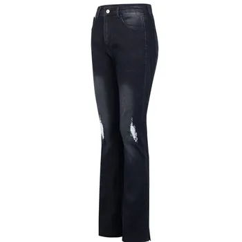 INDJXND Kvinde Jeans med Høj Talje Tøj Bred Ben Denim Blå Lynlås Streetwear Vintage 2020 Mode Harajuku Lige Bukser XXXL