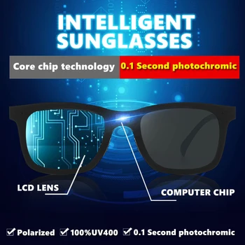 LIOUMO Design Intelligent Fotokromisk Solbriller Til Mænd 0,1 Sekund Ændre Farve Briller Kvinder Kørsel Beskyttelsesbriller gafas de sol