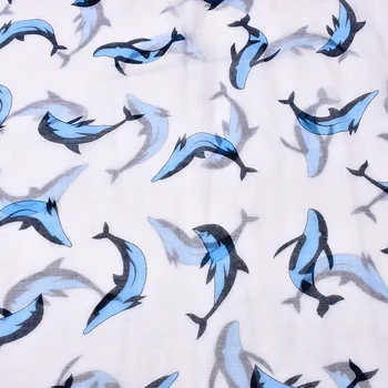 Mode Over Havet Dolphin Design Viscose Springende Ocean Hval Trykt Sjaler Dyr Udskrivning Pashmina Tørklæde Hijab Wrap Lyddæmper