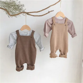 Baby Rompers Overalls Spædbarn Jumpsuits uden Ærmer Overalls Baby Drenge Tøj Baby Jumpsuit Vinter Efterår babytøj 0-24M