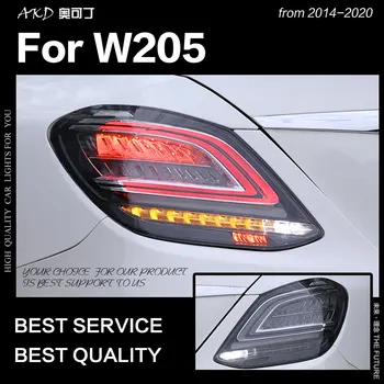 Bil Styling for Benz W205 baglygter-2019 C180 C200 C260 C300 Hale Lampe LED-baglygte DRL Dynamisk Signal auto Tilbehør