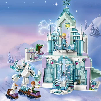 Frosne Sne World Series Elsa ' s Magiske Is Slot piger byggesten Mursten Legetøj veninde kompatibel 41148