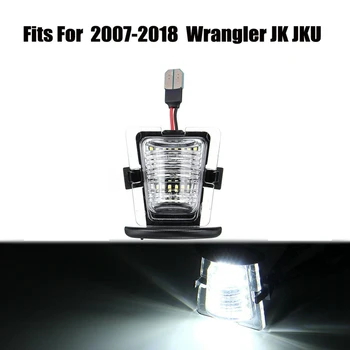 1X LED Antal Led Nummerplade Lys for 07-18 Jeep Wrangler JK JKU Bil Licens Lys Bil Styling