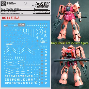 D. L høj kvalitet Decal vand indsætte For Bandai RG 1/144 MS-06S Char ' s red Zaku Gundam Metal sølv farve DL051