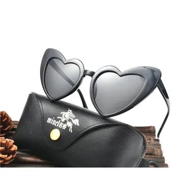 Mincl/ Hjerte Solbriller Kvinder brand designer Kat Sol Briller Retro Kærlighed Hjerte Formede Briller Damer Party briller UV400 FML
