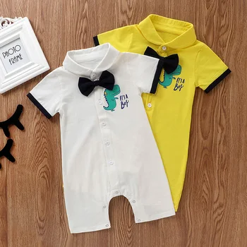 2020 Sommer Drenge Piger Mode Rompers Nyfødte Baby Klatring Tøj Dreng Sparkedragt Spædbarn Dinosaur Tegnefilm Kostumer Pajamas34