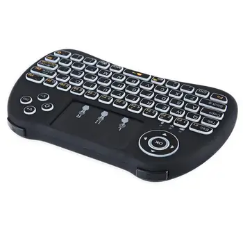 Mini-Baggrundsbelyst Trådløst Tastatur, H9 Med Touchpad Musen Håndholdt Fjernbetjening Keyset For PC-Pad Android TV Box Google HTPC IPTV