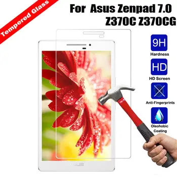 For Asus Zenpad 7.0 Z370 Z370C Z370CG 7 tommer Tablet Hærdet Glas Skærm Protektor Premium Foran Klar beskyttelsesfilm Dækker
