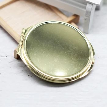 5pcs Metal 65mm Folde Kompakt Spejl, Guld/Sølv/Guld Lomme Makeup Spejl Lomme Spejl Til Smykker, Skønhed Tilbehør