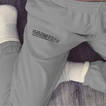 WannaThis Brev Print Bukser Casual SweatPant Løs Bomuld Efteråret 2020 Løs Casual Gogger Baggy Bukser Streetwear Solid Bukser