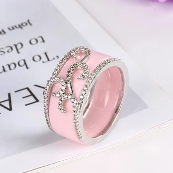 Klassisk Sort Hvid Keramik Ring QSY Smuk Ridse Bevis Sund Materiale Smykker Til Kvinder Med Bling Krystal Mode Ring