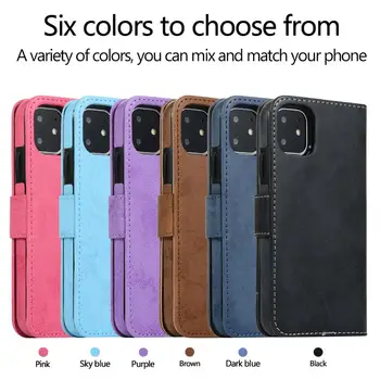 Luksus Læder Flip Case Til iPhone 5 6 6S Plus 7 8 7Plus 8Plus Wallet Cover Business Phone Case For IPHONE XR XS ANTAL 11 Pro Antal