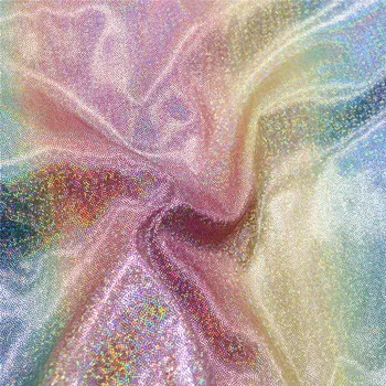 1 Værftet Glitter Rainbow Pailletter Laser Stof DIY Syning Prinsesse Stof-Kjole til bryllupsfest juledekoration Afrikanske Stof