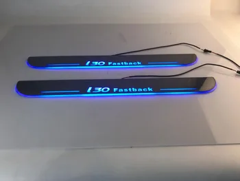 EOsuns LED glidende dør scuff Nerf Bars & trinbræt dør karmen plade overlays foringer for Hyundai i30 fastback, at flytte lys