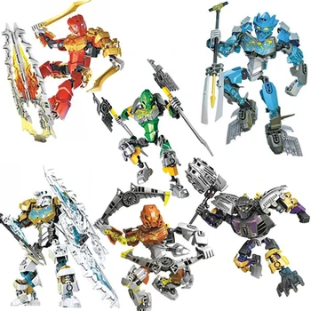 DECOOL Bionicle Krigere, Helte Fabrik Protector Biokemiske Robot Formet Helt byggesten Mursten Legetøj Til Børn Gaver