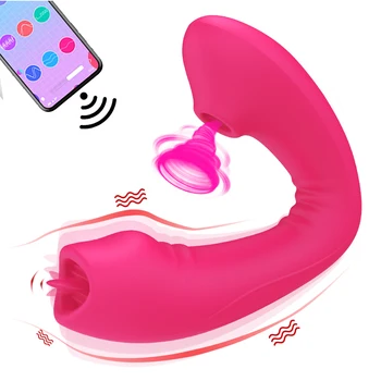 Blowjobs Bærbare Tungen Slikke Vibrator til Kvinder Bluetooth-App Control Klitoris Sugende Vibrator Sex Legetøj Vibrerende Trusser
