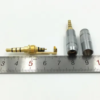 10stk Forgyldt 3,5 mm 3 4 Pole Mandlige Stereo Jack Stik Audio Lodde for DIY Reparation Hovedtelefon-Stik