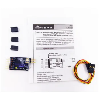 FrSky Mini Lipo Spænding Sensor MLVSS FOR X8R X6R X4RSB R-XSR R9mini R9mm s.port telemetri-modtagere