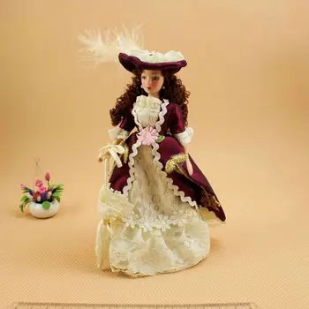 1:12 Miniature Lady Mini-Dukker, Dukkehus Tilbehør Til Udsmykning
