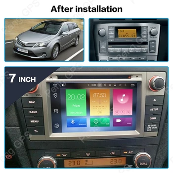 Android-10.0/9.0 Bil CD-DVD-Afspiller til Toyota Avensis T27 2009-GPS-Navigation med Indbygget DSP, Radio Mms-7 Tommer Styreenhed
