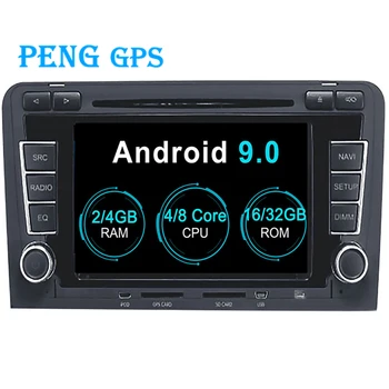 Bil DVD-CD-Afspiller, GPS-Navigation, Auto Stereo For Audi A3 S3 2003-2012 Car Multimedia-Radio båndoptager Head unit