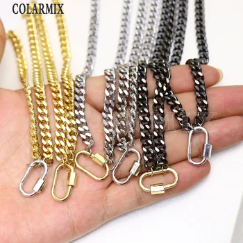 10stk Stor kæde chocker halskæde blanding af farver, mode smykker tilbehør til smykkefremstilling 9648