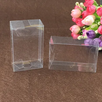 30stk 3.5*8*8cm klar plast pvc box emballage kasser for gaver/chokolade/slik/kosmetisk/kage/håndværk-pladsen gennemsigtig pvc Box