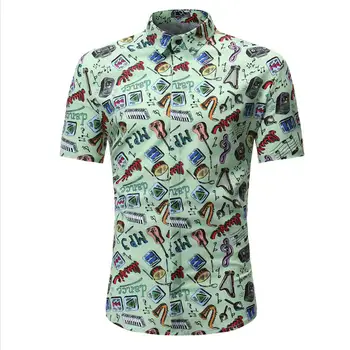 Mænd Shirt I 2019, Sommer Stil Palm Tree Print Beach Hawaii Skjorte til Mænd Casual Korte Ærmer Hawaii Skjorte Chemise Homme 3XL