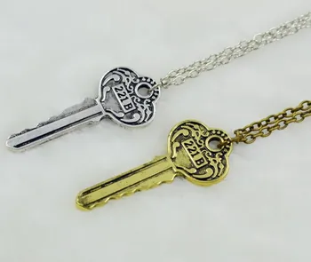(kan blande farver)20pcs/masse Engros Mode Smykker, Vintage Charme Nøglen til 221B EN Sherlock Halskæde,oprindelige fabriksindstillinger levering