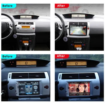 Autoradio bilradioen til Citroen C4 C-Triomphe C-Quatre Mms Bluetooth-AM FM Stereo Android 10.0 2din-Antenne, Touch Skærm