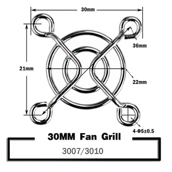 2 Stykker Fan Grill 30/40/50/60/70/80/90/120/140/172/200mm Metal Finger Vagt For CPU Fan DC Fan Grill Guard Beskytter