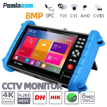 6stk IPC-XATC 7 Tommer 5 I 1 HD H. 265 4K IP-CCTV Tester Overvåge 8MP 5MP 1080P AHD CVI TVI Analog CVBS Kamera Tester