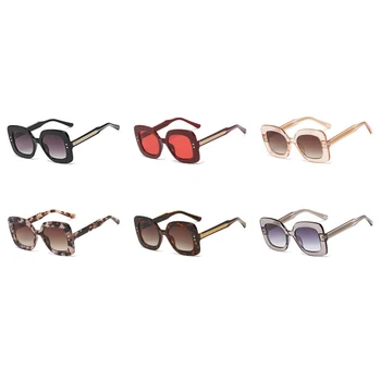 Peekaboo damer overdimensionerede solbriller kvinder square nitte 2020 tendens kvindelige solbriller stor uv400 hot salg sommer style rød