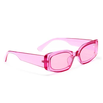 Mænd rektangel solbriller leopard kvinder 2019 sommeren damer sol briller retro firkantet sort pink uv400 dropshipping