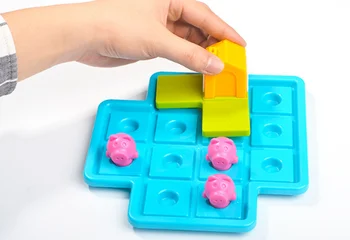 Søde Tre Små Piggies Skjule Søge Puslespil Legetøj for Børn, Hjerne Teaser Toy
