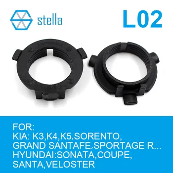 Stella 2 stk H7 LED forlygte Indehavere/Adaptere Lampe Base for KIA K3/4/5 Sorento Grand Santafe Sportage R...Hyundai Sonata osv.