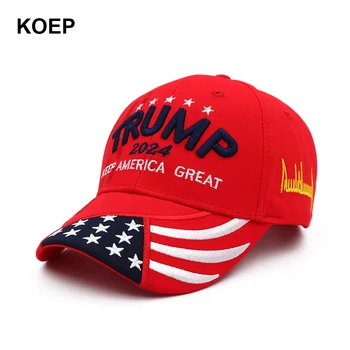Nye Donald Trump 2024 Cap USA Baseball Caps Holde Amerika Store Snapback Formand Hat 3D-Broderi Engros Drop Shipping Hatte