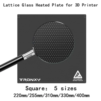 5 Størrelser Gitter Glas Varme Plade med 220mm 255mm 310 mm 330 mm 400 mm Egnet til Opvarmet Seng af en 3D-Printer Reservedele & Tilbehør
