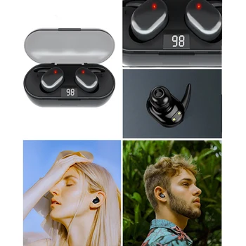 Q2 TWS Bluetooth-5.0 Hovedtelefoner Trådløse støjreduktion Stereo Sport Musik Earpbuds med Opladning Boks Til iPhone Sansung LG