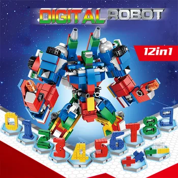 570-PC ' er byggesten Robot Legetøj Drenge Arabertal Pædagogiske Blokke Action Figur Børn Mech Model Mursten 12 I 1
