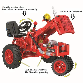 2019 nye hot Kreative 7070 302pcs klassiske gamle traktor kompatibel puslespil fliser legetøj til børn gaver