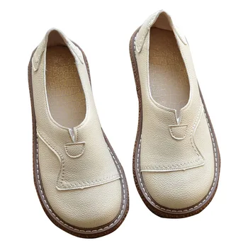 Litterære oprindelige koreanske tyk sål enkelt sko vilde komfortable store hoved dukke sko Japansk retro casual sko til kvinder sko