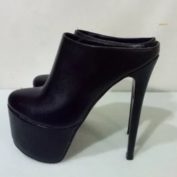SHOFOO sko,Elegante smukke kvinders sko, PU stof, ca 16 cm højhælede damesko, åben-heeled kvinders sko.