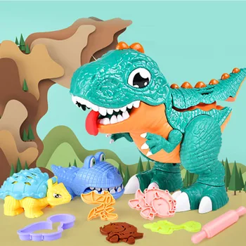 Kids Xmas Gave Diy Dinosaur 24 Farver, Ler Skimmel Værktøj Sæt Dinosaur Tempera Ler, Håndlavet Modellervoks Mould Spille Legetøj for Børn