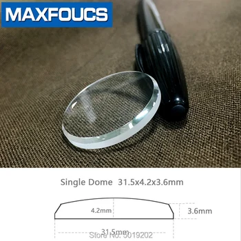 1 PC Safirglas urglas Se partl med Blå AR Coating Dome 31.5x4.2x3.6mm For Seiko SKX007/009/011/171/175/401k